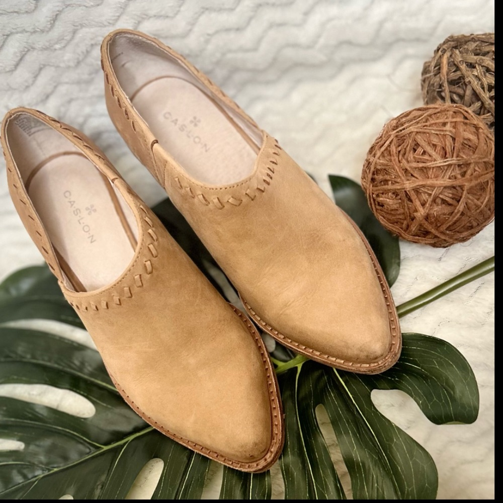 🔥Caslon Nubuck Leather Ankle Slip-on Booties